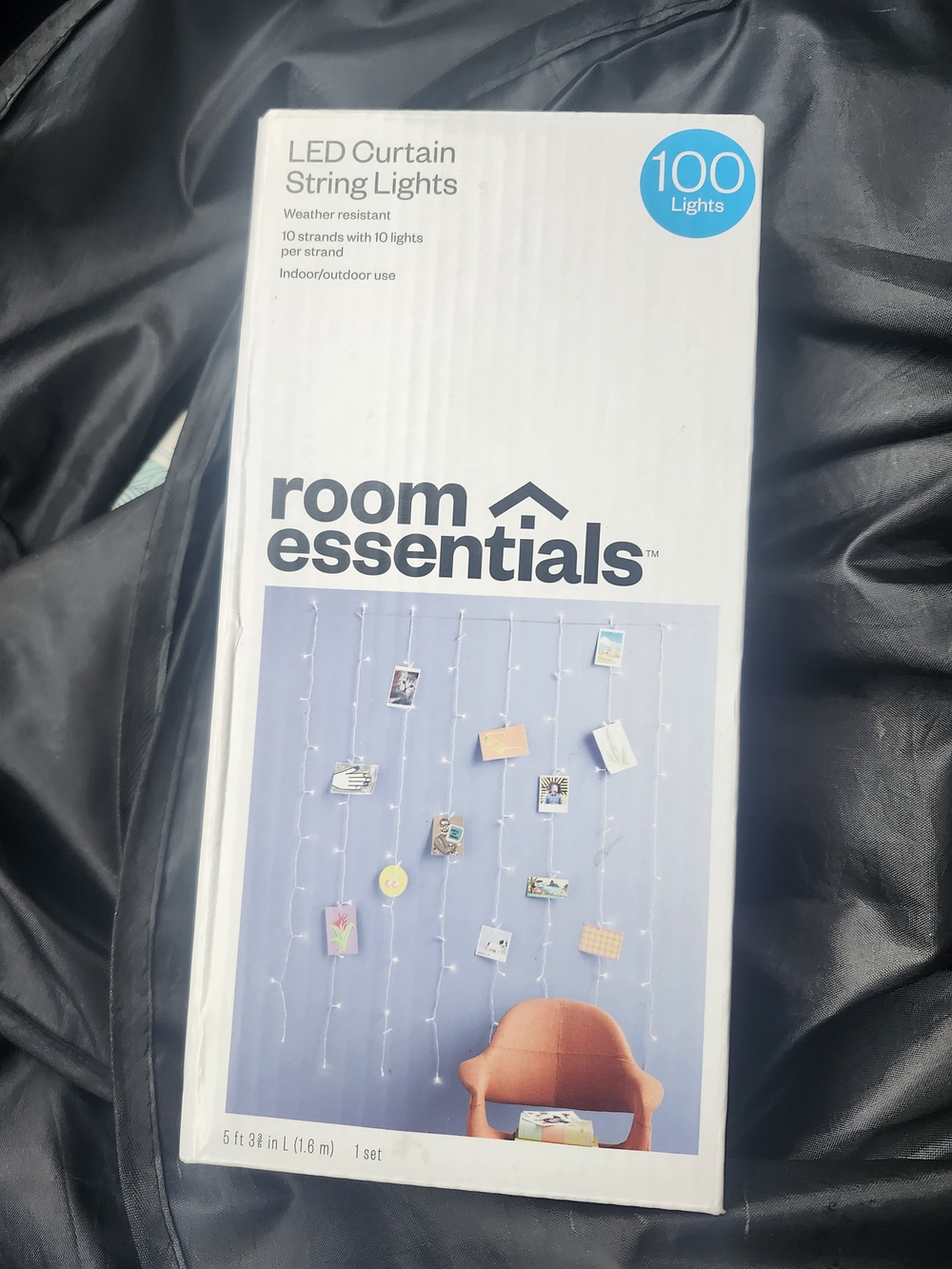 Room Essentials White LED Curtain String Lights - 100 Count
